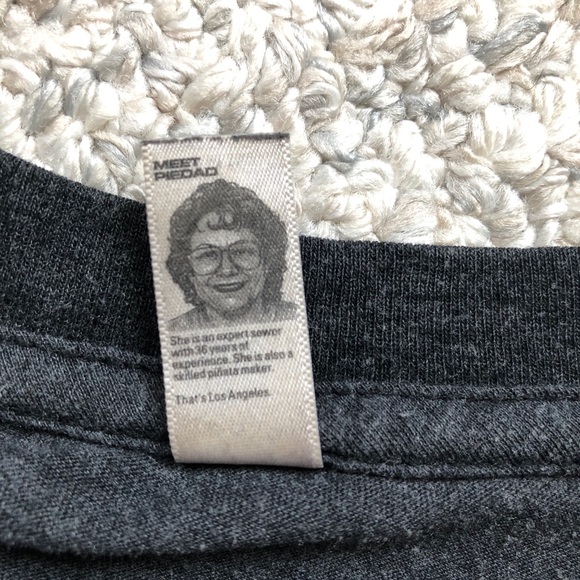 USA Flag Charcoal Gray Cotton/Poly T-Shirt Medium - Picture 15 of 15